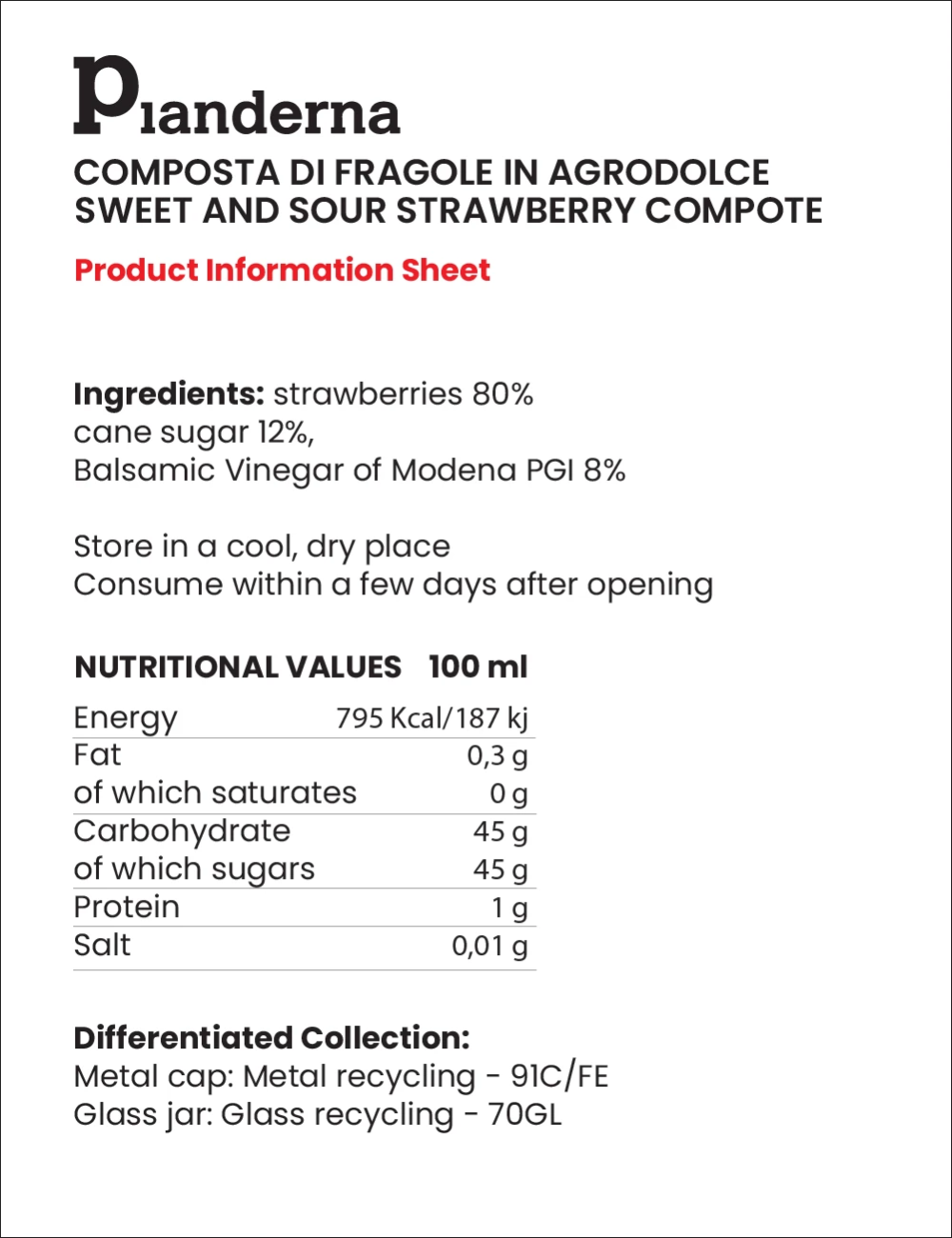 Compota de fresa agridulce