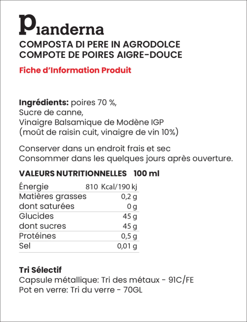 Compotée de poires aigre-douce | Pour fromages affinés