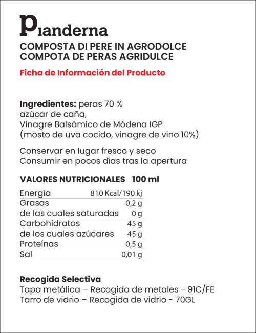 Composta di Pere in agrodolce