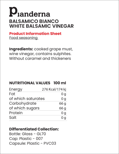 Condimento balsámico blanco