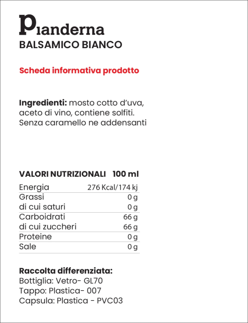 Condimento Balsamico Bianco