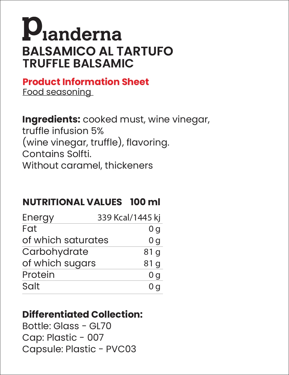 product info